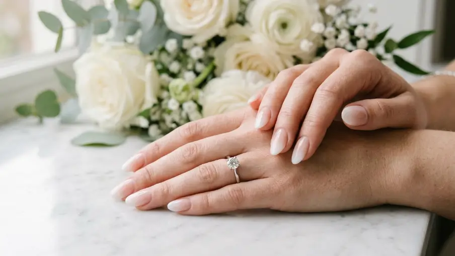 Ombre Bridal Nails