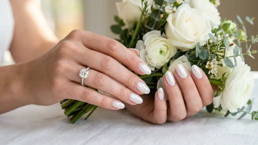 Glazed Donut Nails for Brides