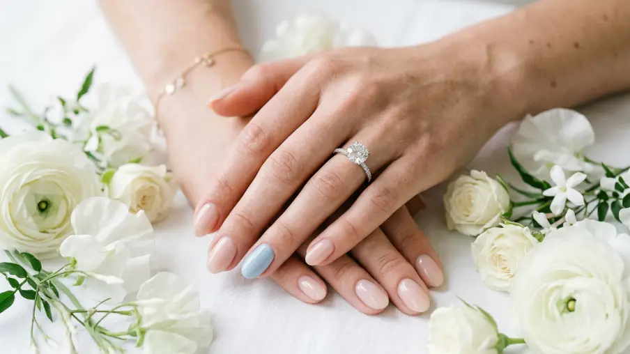 Something Blue Accent Nail
