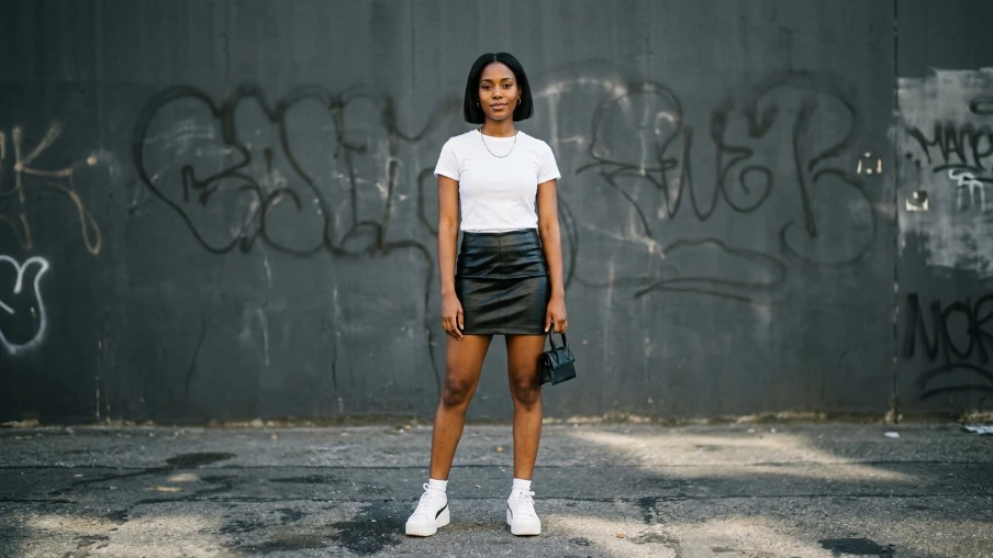 Edgy Summer Outfit: Leather Details in Warm Weather