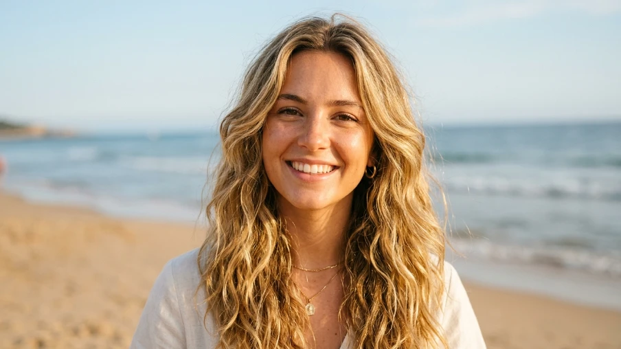 Beach Wave Hairstyle with a Trim