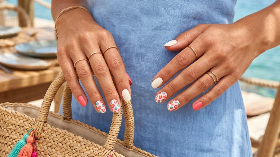 Bold Animal Print Summer Nails