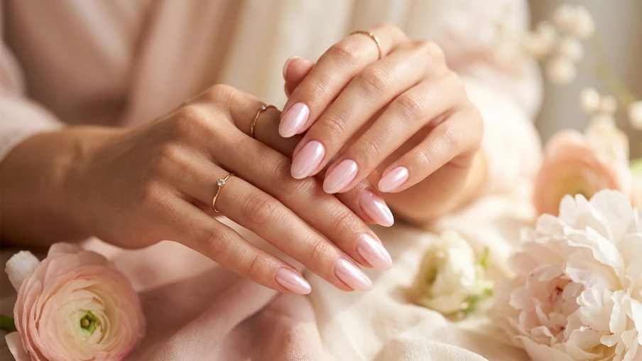 Milky Pink Glazed Nails