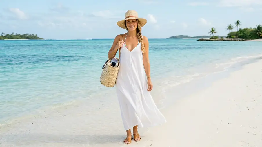 White Beach Coverup Maxi Dress