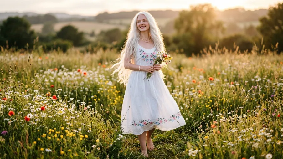 The Long Flowing White Hair