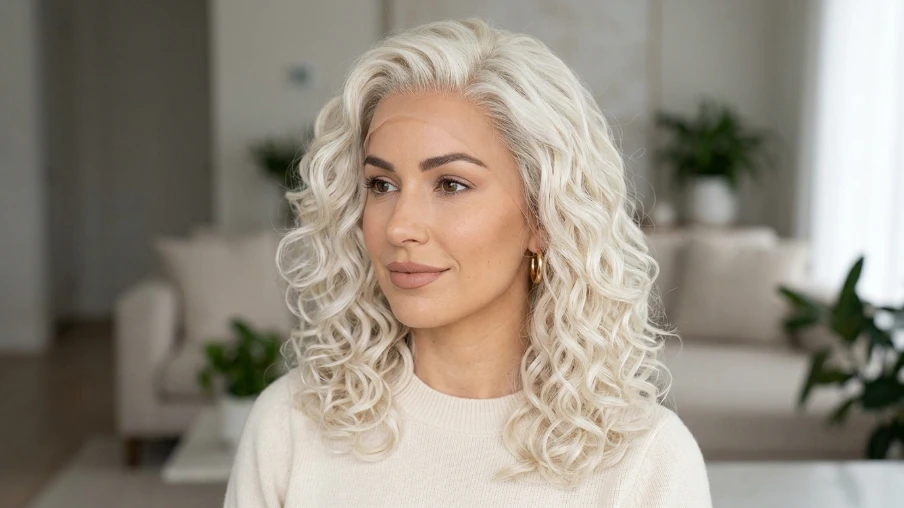 White Curly Wig Styles for Instant Change