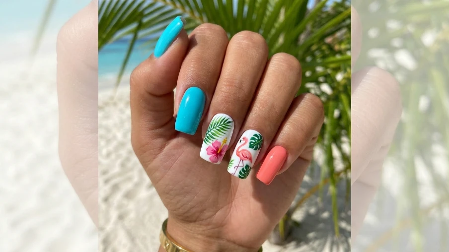 Tropical Nail Art for July
