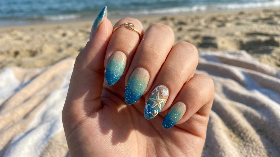  Beach Themed Nails