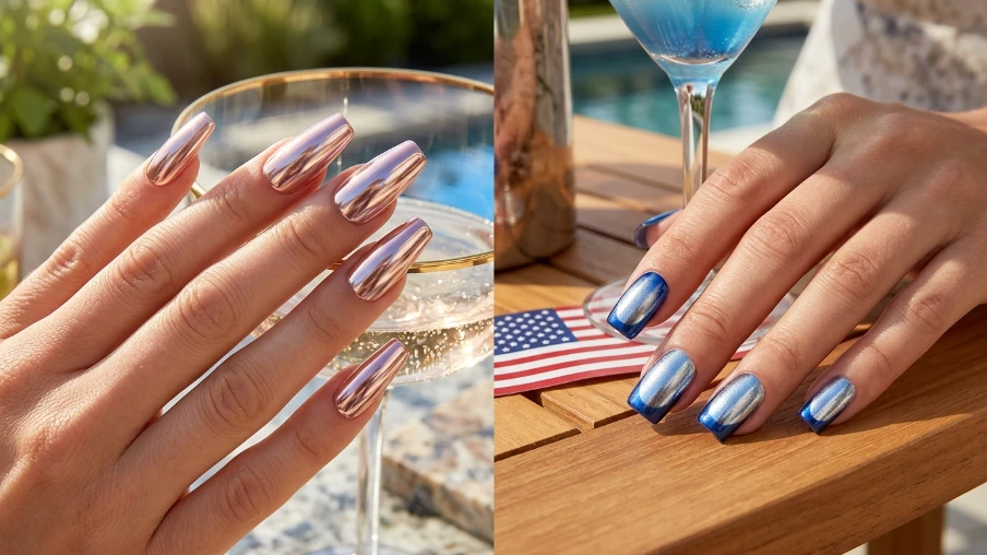 Chrome July Nails