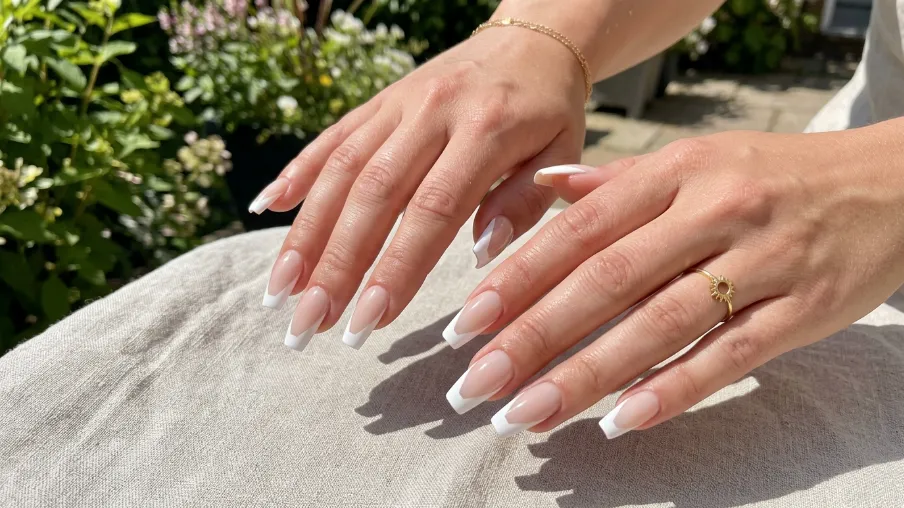 White Tip Summer Nails