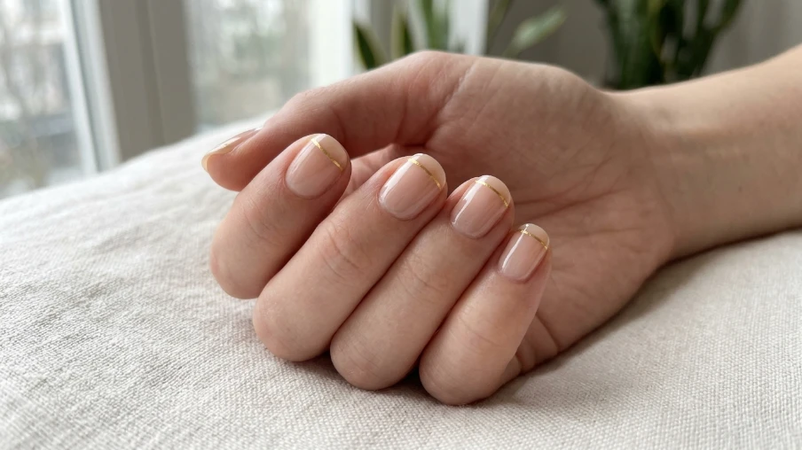 Minimalist Nude Nail Art