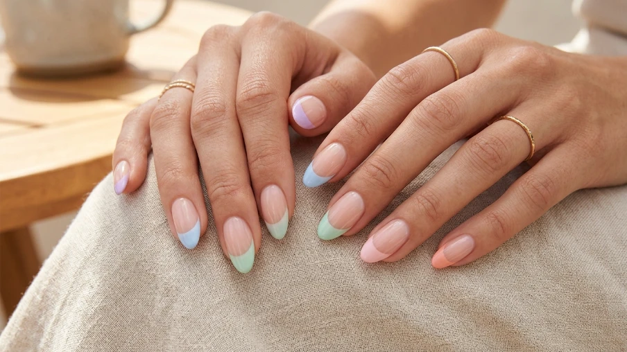 Soft Pastel French Tips