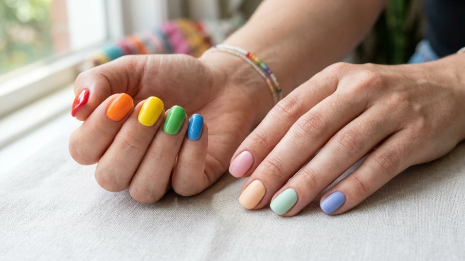 Rainbow Nail Ideas for June