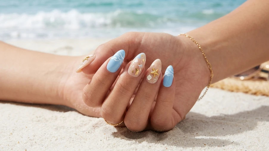 Beach Themed Nails