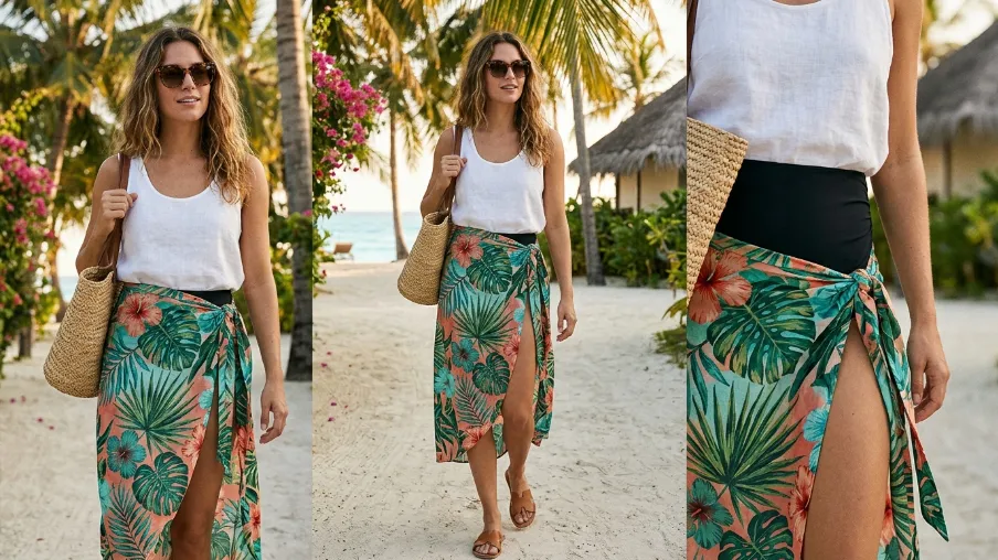 Effortless Vacation Style: The Wrap Skirt