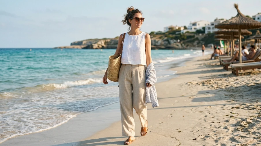 Linen Beach Outfit for Women