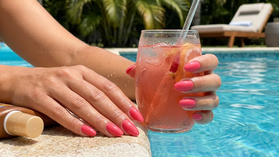 Pink Gel Nails