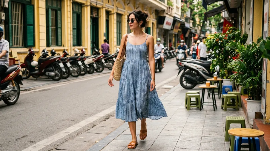 Sandals with a Breezy Sundress
