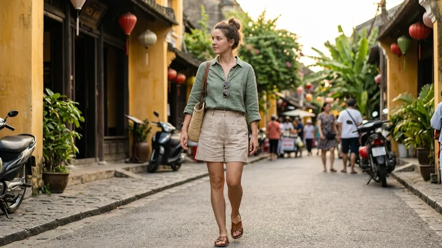 Linen Shirt and Shorts Combo