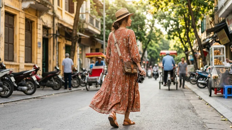 Flowy Maxi Dress for City Exploration