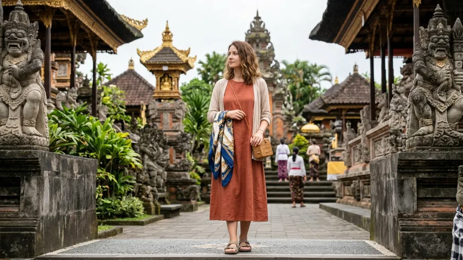 Midi Dress for Temple Visits