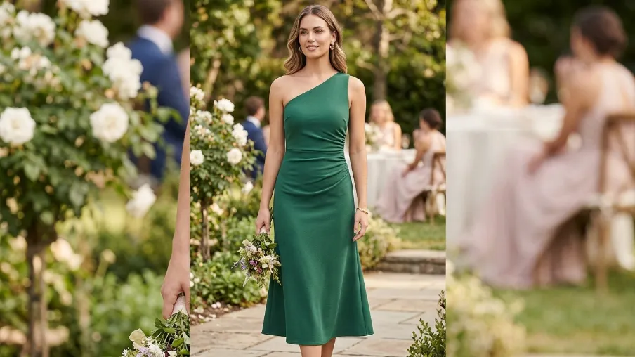  The One-Shoulder Midi