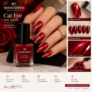 TrendyFashion Red Cat Eye Nail Polish